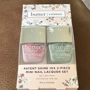 butter LONDON Patent Shine 10X Pink and Green Lacquer Duo